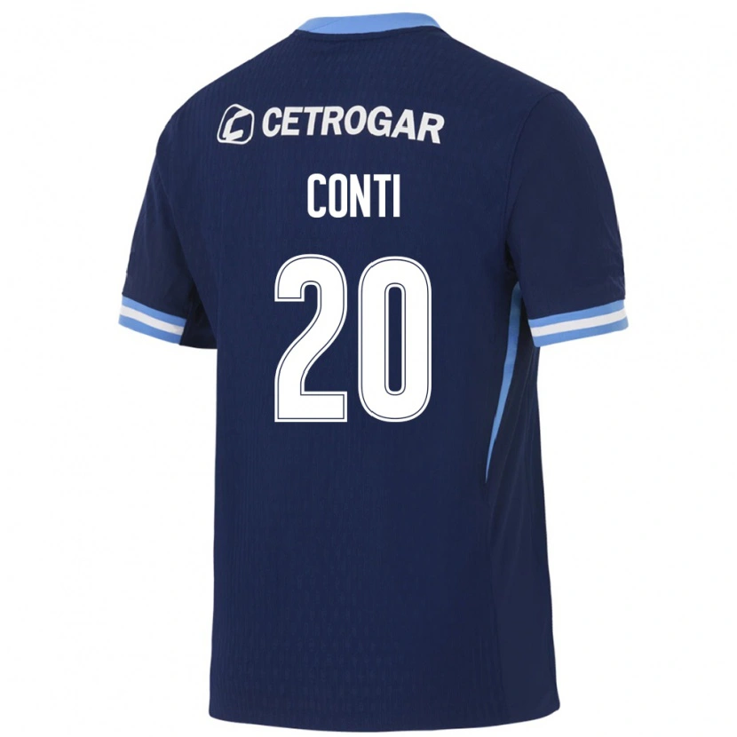 Danxen Herren Germán Conti #20 Königsblau Hellblau Weiß Auswärtstrikot Trikot 2026/27 T-Shirt Schweiz