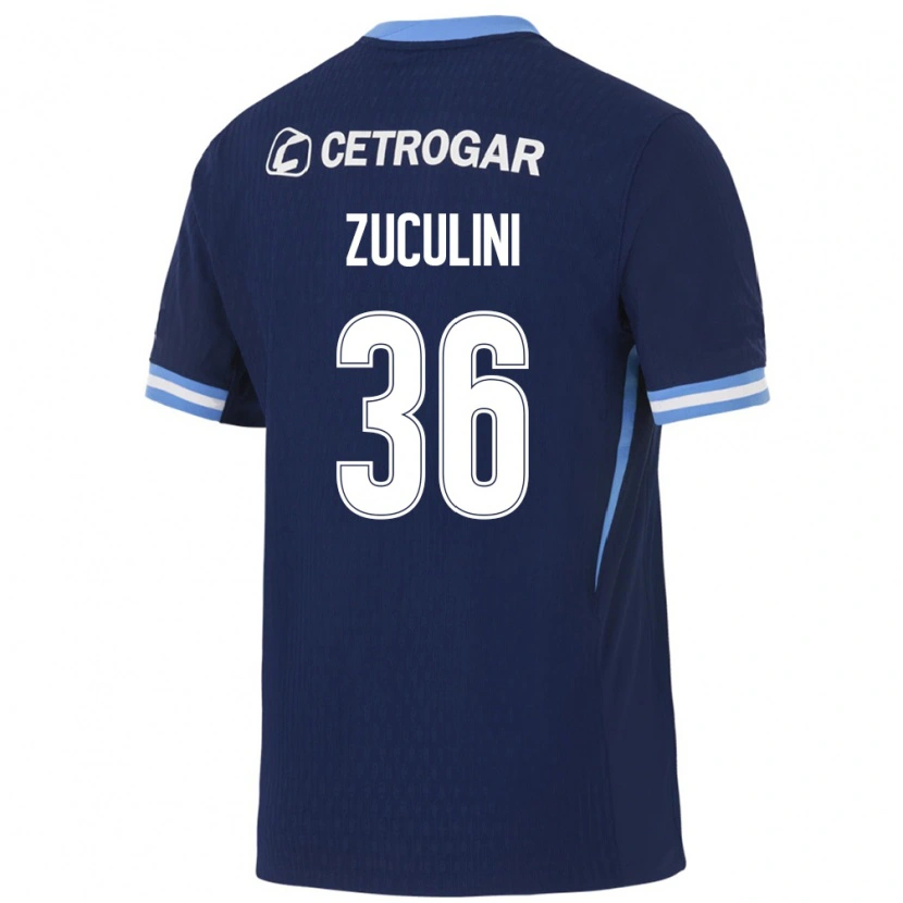 Danxen Herren Bruno Zuculini #36 Königsblau Hellblau Weiß Auswärtstrikot Trikot 2026/27 T-Shirt Schweiz