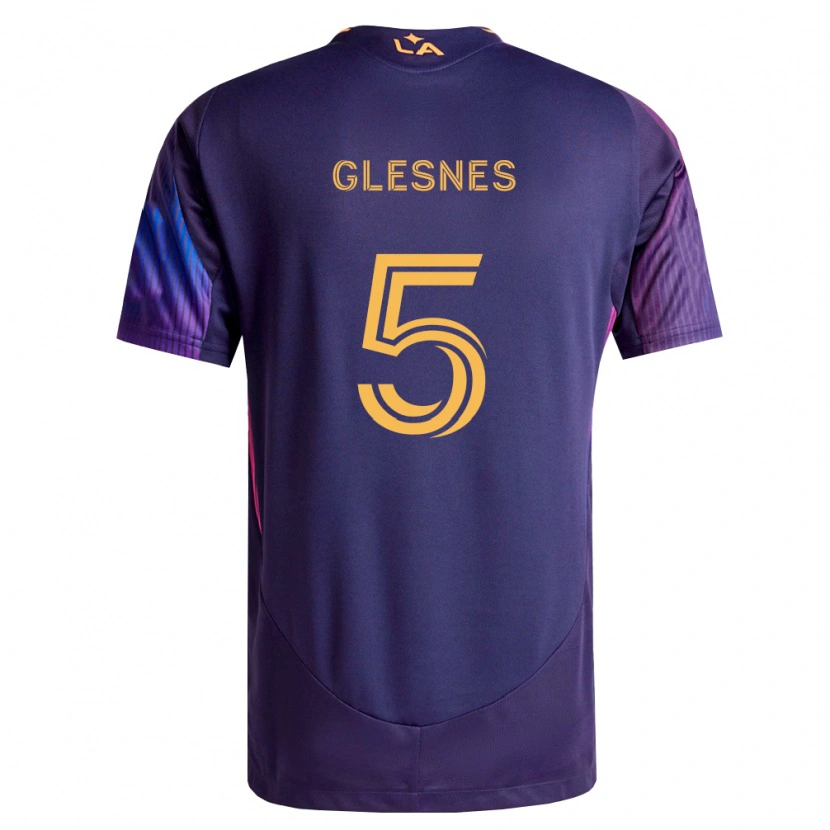 Danxen Herren Jakob Glesnes #5 Tiefviolett Gelb Auswärtstrikot Trikot 2026/27 T-Shirt Schweiz