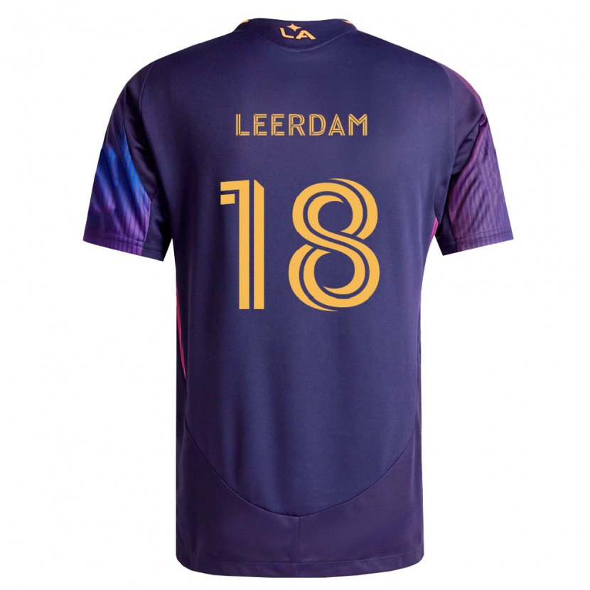 Danxen Herren Kelvin Leerdam #18 Tiefviolett Gelb Auswärtstrikot Trikot 2026/27 T-Shirt Schweiz