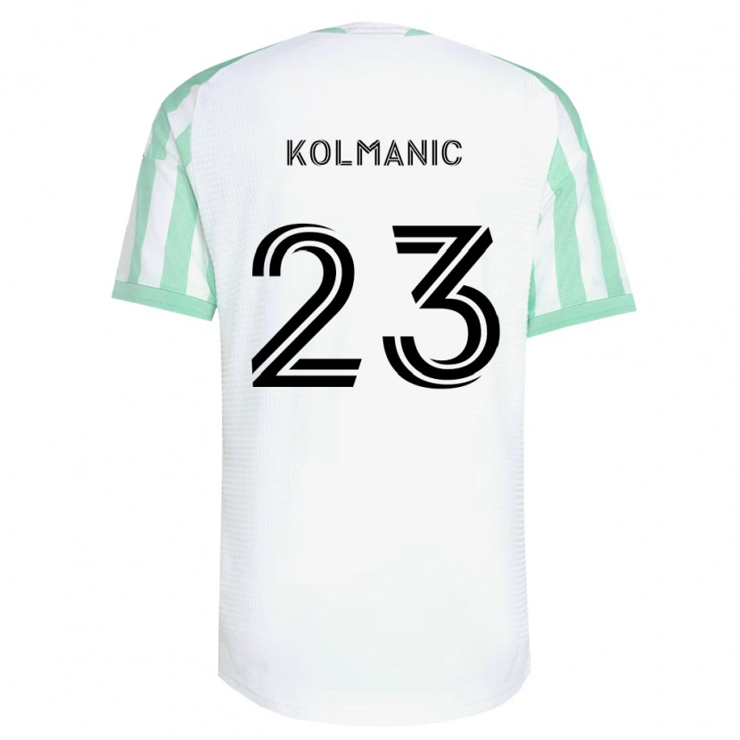 Danxen Herren Žan Kolmanič #23 Hellgrün Schwarz Weiß Auswärtstrikot Trikot 2026/27 T-Shirt Schweiz