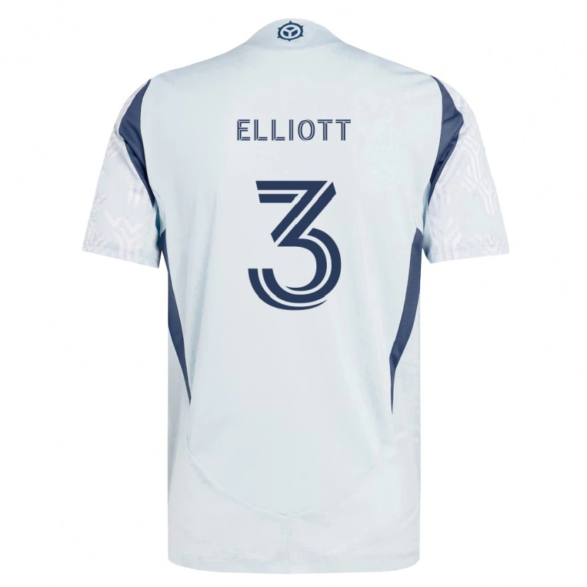 Danxen Herren Jack Elliott #3 Blau Grau Weiß Auswärtstrikot Trikot 2026/27 T-Shirt Schweiz