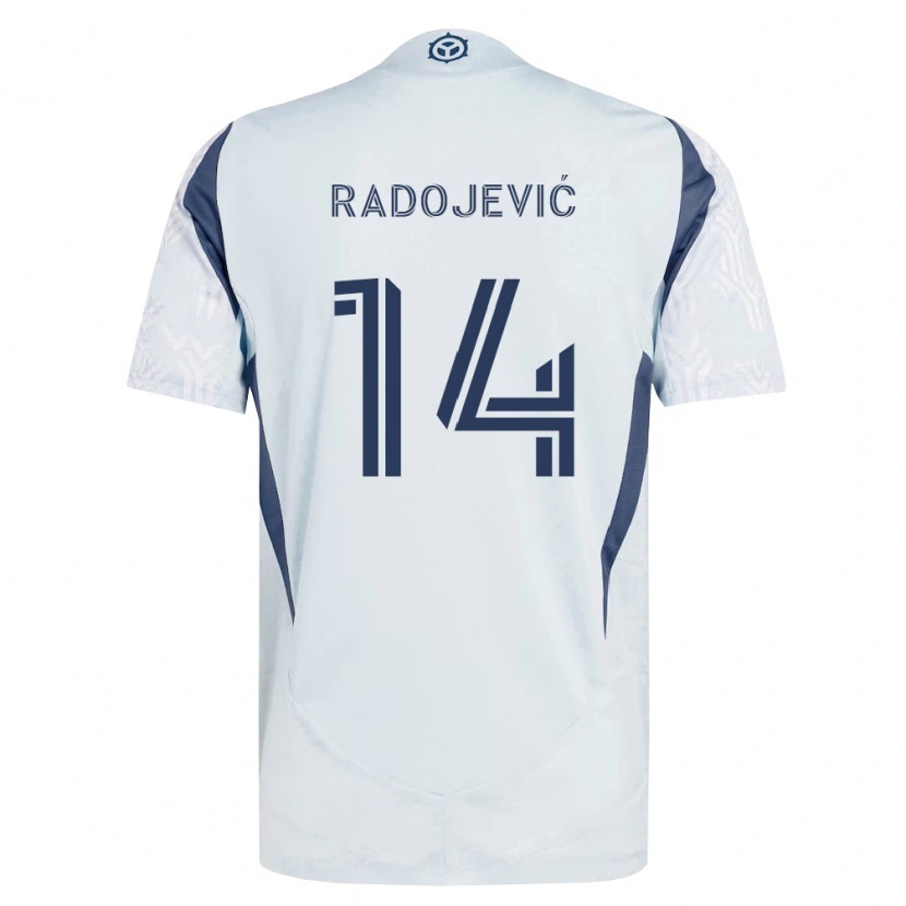 Danxen Herren Viktor Radojević #14 Blau Grau Weiß Auswärtstrikot Trikot 2026/27 T-Shirt Schweiz