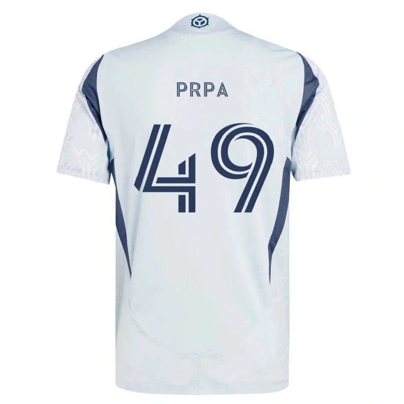 Danxen Herren Luka Prpa #49 Blau Grau Weiß Auswärtstrikot Trikot 2026/27 T-Shirt Schweiz