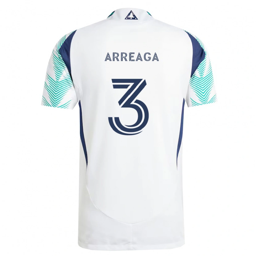 Danxen Herren Xavier Arreaga #3 Weiß Marineblau Hellgrün Auswärtstrikot Trikot 2026/27 T-Shirt Schweiz