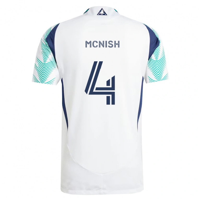 Danxen Herren Sheridan Mcnish #4 Weiß Marineblau Hellgrün Auswärtstrikot Trikot 2026/27 T-Shirt Schweiz