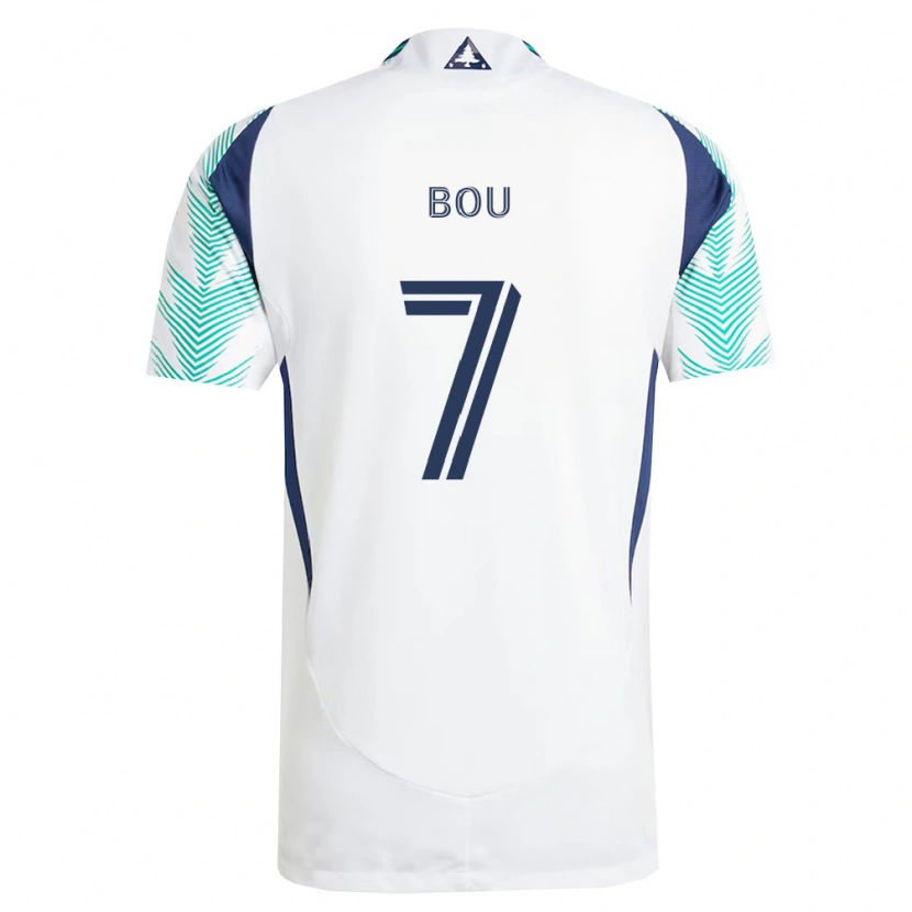 Danxen Herren Gustavo Bou #7 Weiß Marineblau Hellgrün Auswärtstrikot Trikot 2026/27 T-Shirt Schweiz