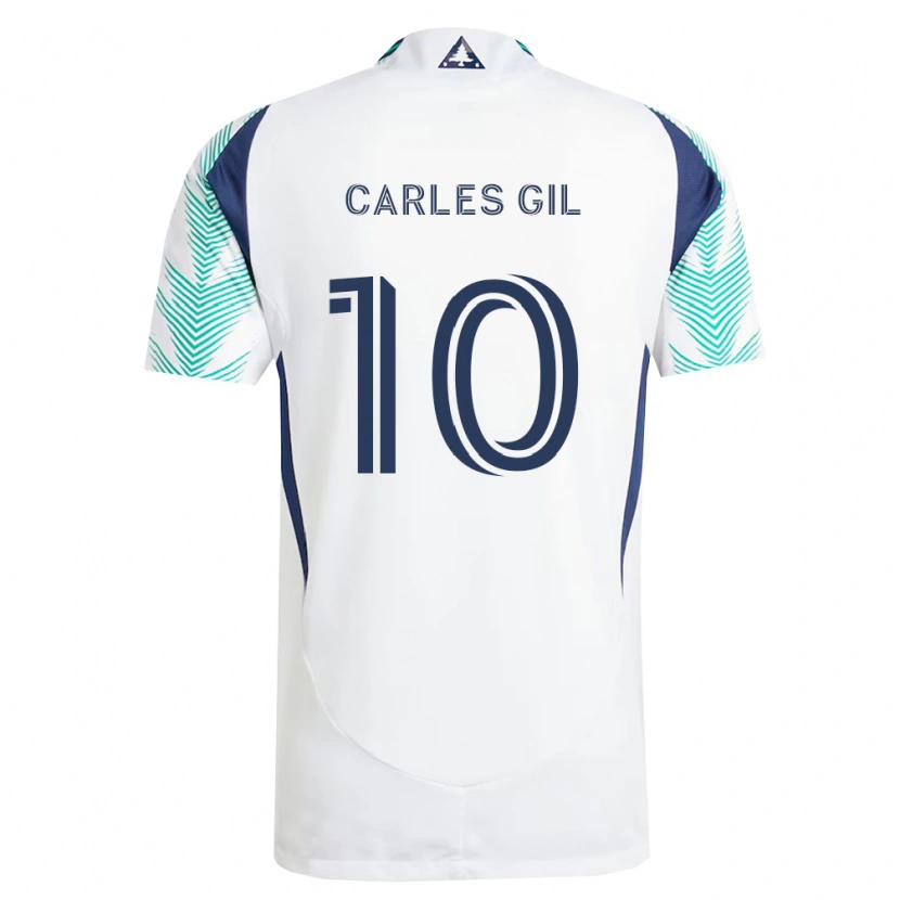 Danxen Herren Carles Gil #10 Weiß Marineblau Hellgrün Auswärtstrikot Trikot 2026/27 T-Shirt Schweiz