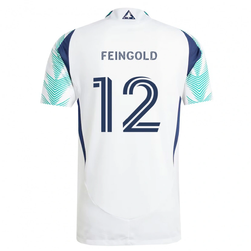 Danxen Herren Ilay Feingold #12 Weiß Marineblau Hellgrün Auswärtstrikot Trikot 2026/27 T-Shirt Schweiz