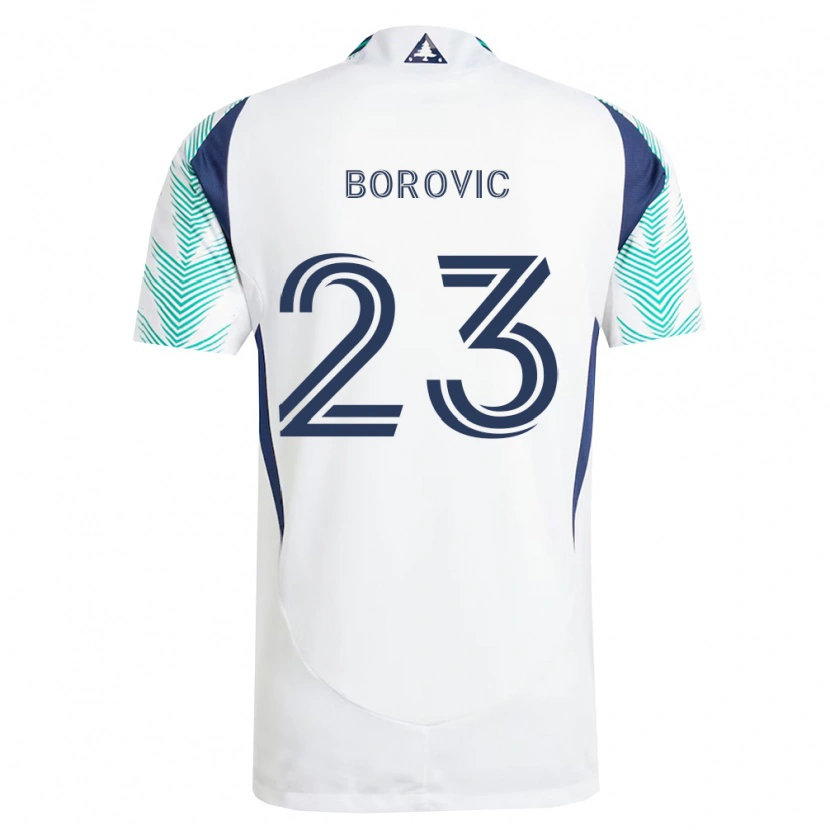 Danxen Herren Luka Borovic #23 Weiß Marineblau Hellgrün Auswärtstrikot Trikot 2026/27 T-Shirt Schweiz