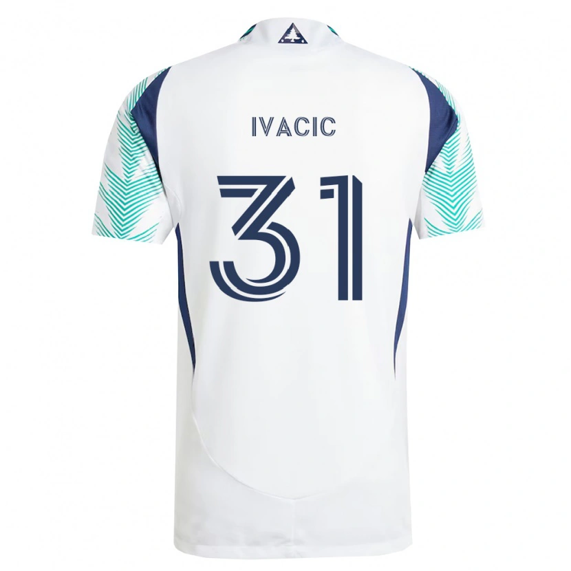 Danxen Herren Aljaz Ivacic #31 Weiß Marineblau Hellgrün Auswärtstrikot Trikot 2026/27 T-Shirt Schweiz
