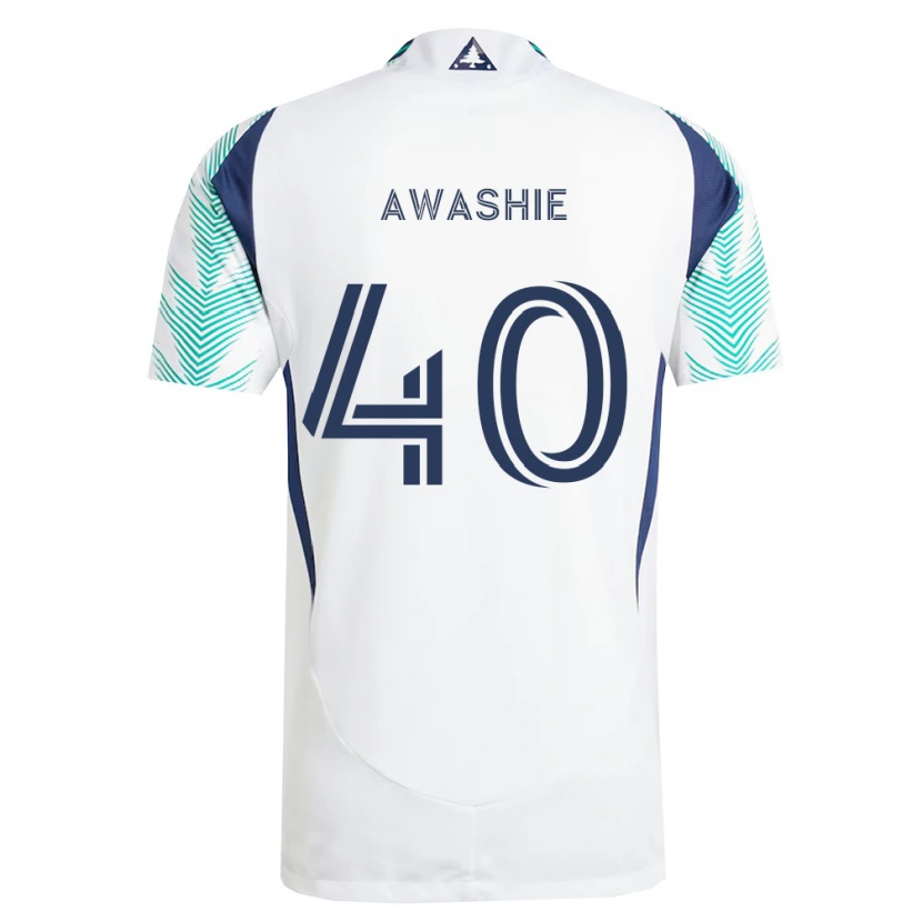 Danxen Herren Ben Awashie #40 Weiß Marineblau Hellgrün Auswärtstrikot Trikot 2026/27 T-Shirt Schweiz