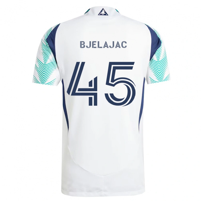 Danxen Herren Andrej Bjelajac #45 Weiß Marineblau Hellgrün Auswärtstrikot Trikot 2026/27 T-Shirt Schweiz