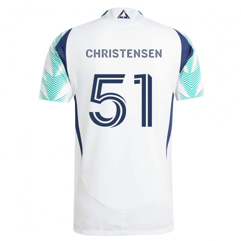 Danxen Herren Kevin Christensen #51 Weiß Marineblau Hellgrün Auswärtstrikot Trikot 2026/27 T-Shirt Schweiz