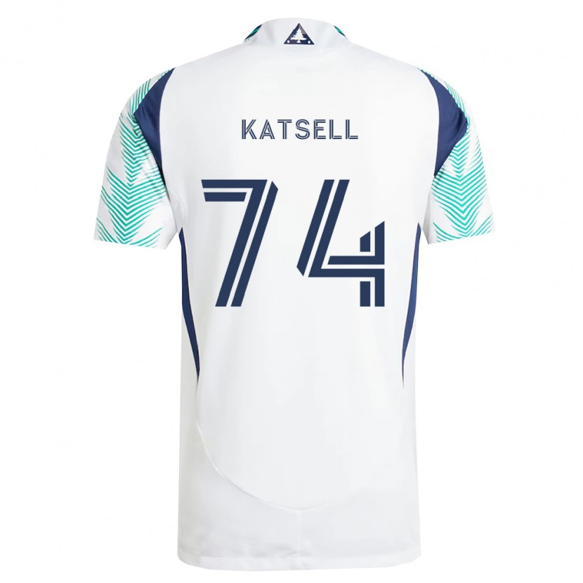 Danxen Herren Levi Katsell #74 Weiß Marineblau Hellgrün Auswärtstrikot Trikot 2026/27 T-Shirt Schweiz