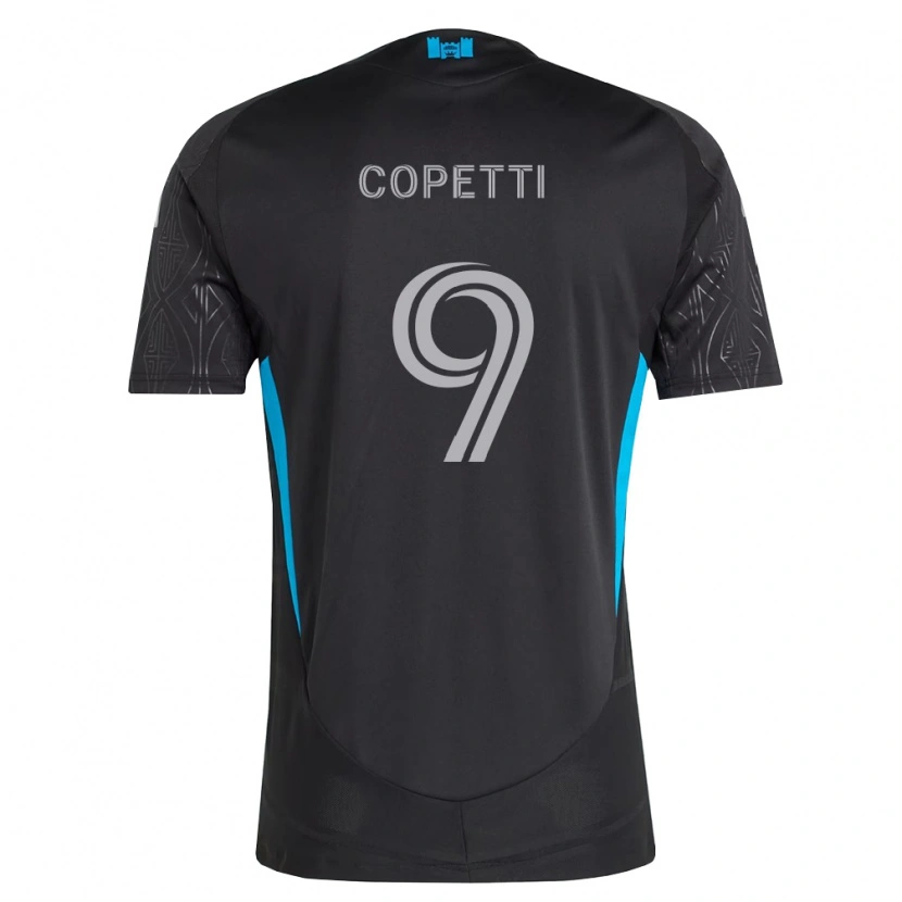 Danxen Herren Enzo Copetti #9 Schwarz Weiß Himmelblau Auswärtstrikot Trikot 2026/27 T-Shirt Schweiz