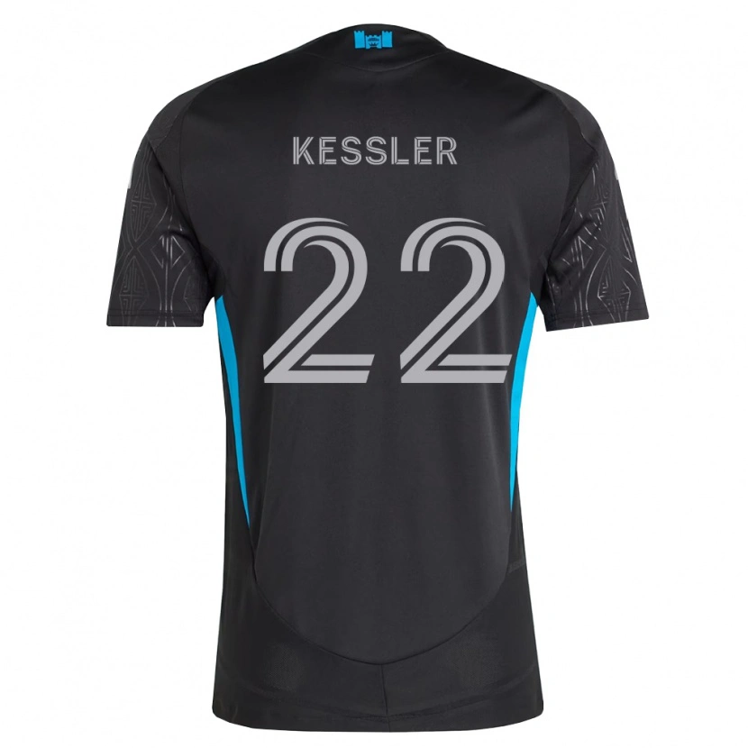 Danxen Herren Henry Kessler #22 Schwarz Weiß Himmelblau Auswärtstrikot Trikot 2026/27 T-Shirt Schweiz