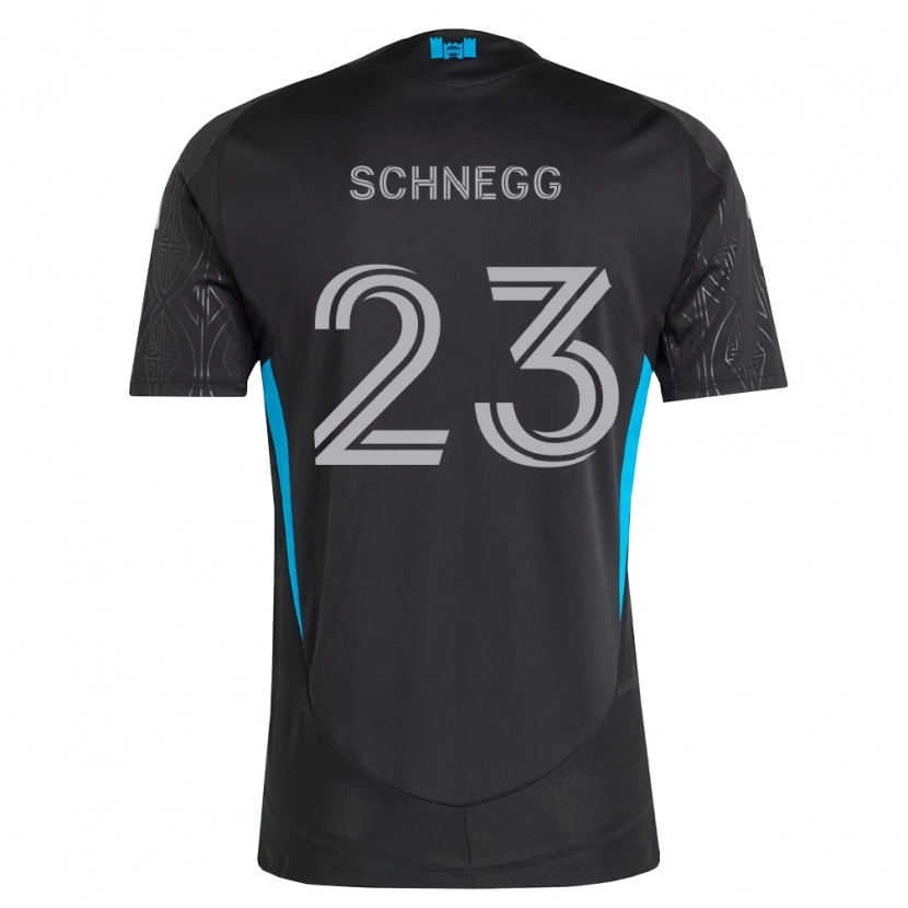 Danxen Herren David Schnegg #23 Schwarz Weiß Himmelblau Auswärtstrikot Trikot 2026/27 T-Shirt Schweiz