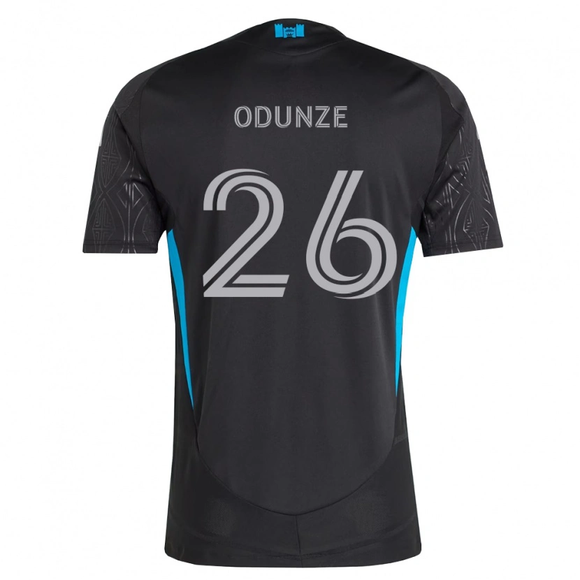 Danxen Herren Chituru Odunze #26 Schwarz Weiß Himmelblau Auswärtstrikot Trikot 2026/27 T-Shirt Schweiz