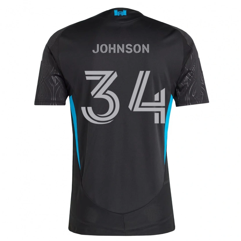 Danxen Herren Andrew Johnson #34 Schwarz Weiß Himmelblau Auswärtstrikot Trikot 2026/27 T-Shirt Schweiz