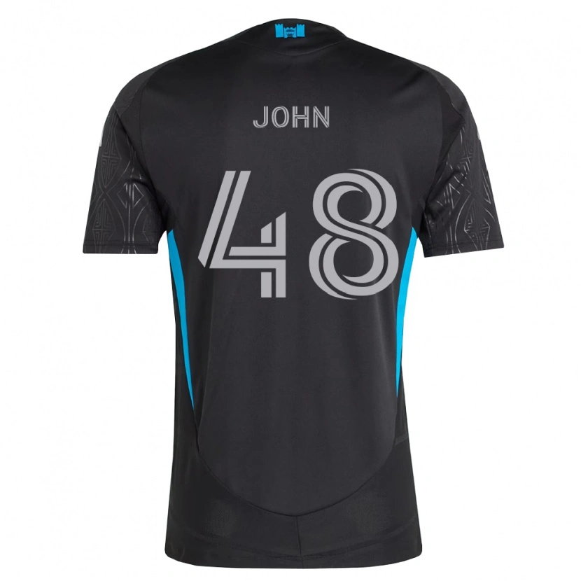 Danxen Herren Aron John #48 Schwarz Weiß Himmelblau Auswärtstrikot Trikot 2026/27 T-Shirt Schweiz