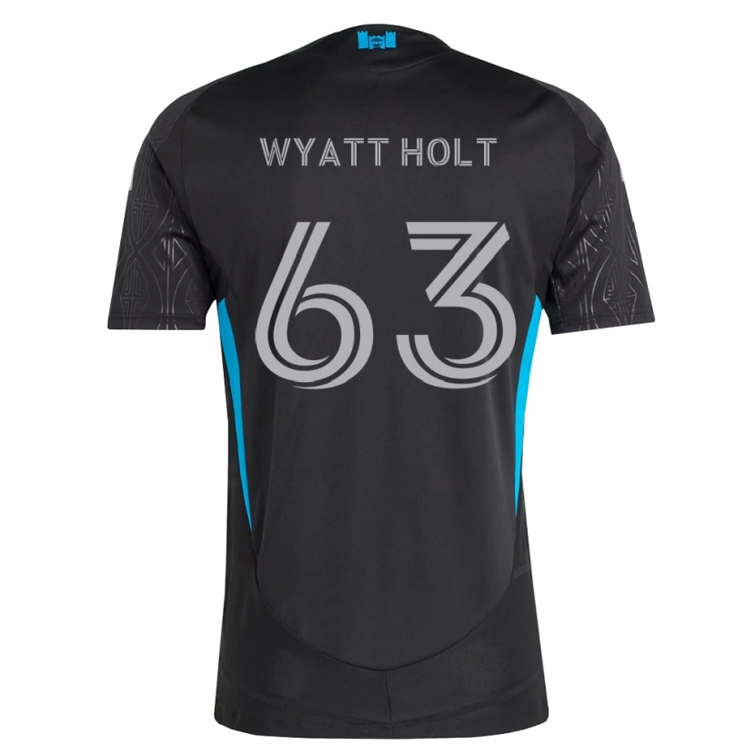 Danxen Herren Wyatt Holt #63 Schwarz Weiß Himmelblau Auswärtstrikot Trikot 2026/27 T-Shirt Schweiz