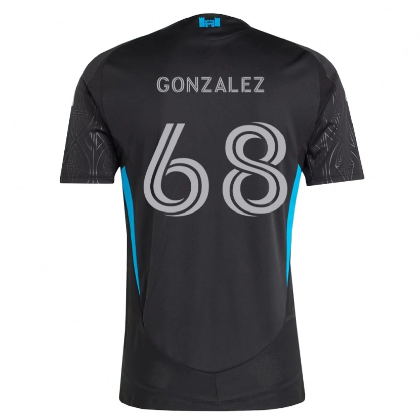 Danxen Herren Carlos Gonzalez #68 Schwarz Weiß Himmelblau Auswärtstrikot Trikot 2026/27 T-Shirt Schweiz