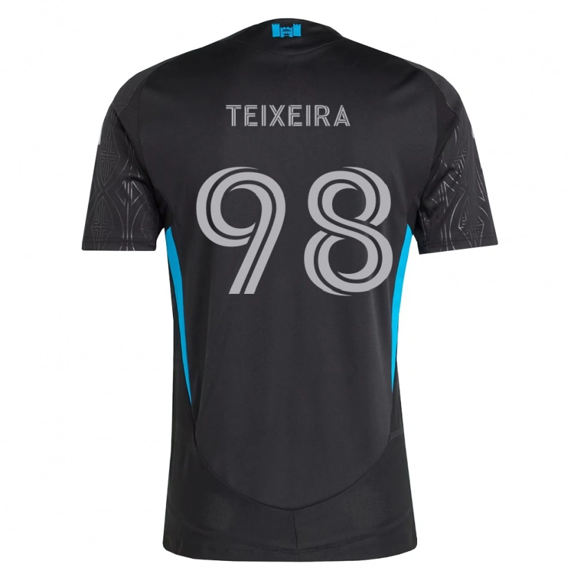 Danxen Herren Nickolas Teixeira #98 Schwarz Weiß Himmelblau Auswärtstrikot Trikot 2026/27 T-Shirt Schweiz