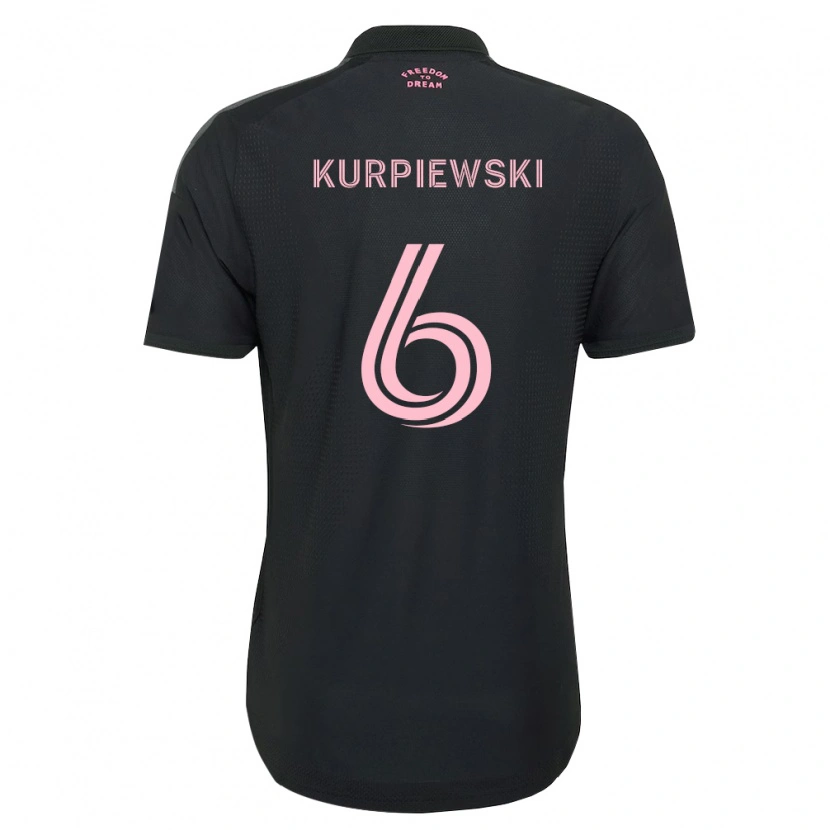 Danxen Herren Ethan Kurpiewski #6 Pink Schwarz Weiß Auswärtstrikot Trikot 2026/27 T-Shirt Schweiz