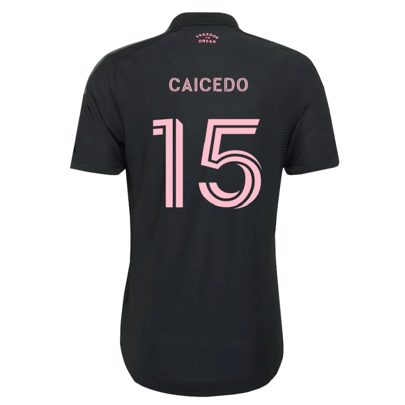 Danxen Herren Fricio Caicedo #15 Pink Schwarz Weiß Auswärtstrikot Trikot 2026/27 T-Shirt Schweiz