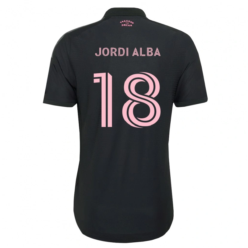 Danxen Herren Jordi Alba #18 Pink Schwarz Weiß Auswärtstrikot Trikot 2026/27 T-Shirt Schweiz