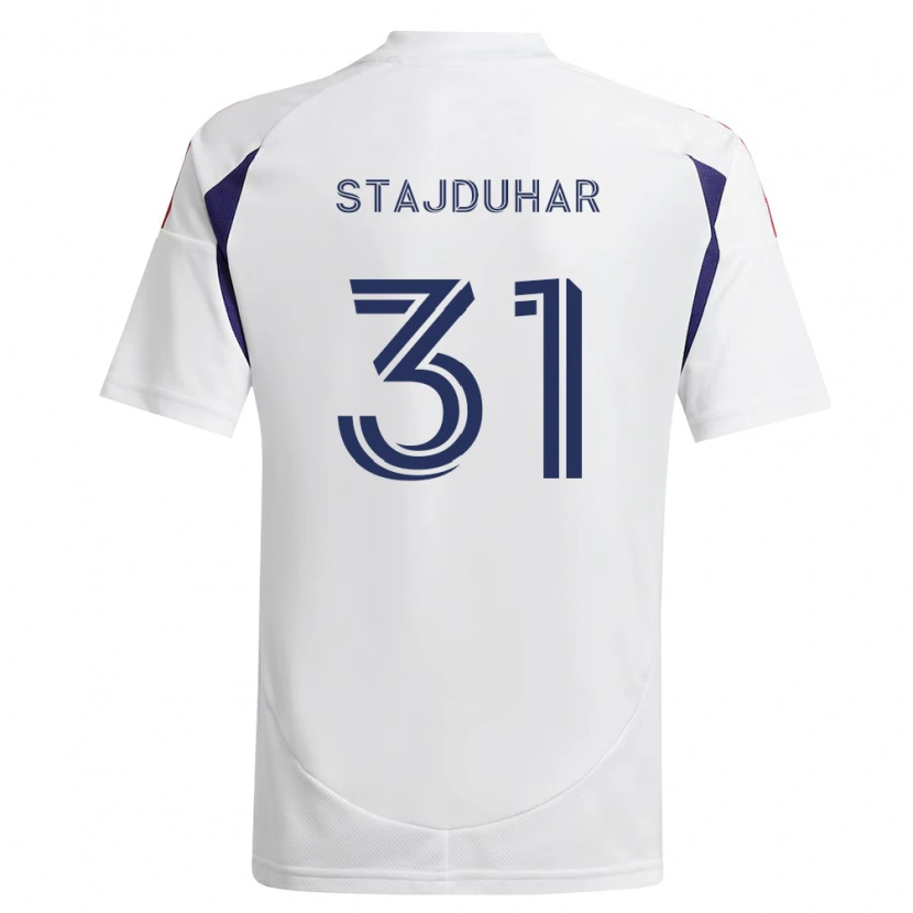 Danxen Herren Mason Stajduhar #31 Königsblau Rot Braun Auswärtstrikot Trikot 2026/27 T-Shirt Schweiz