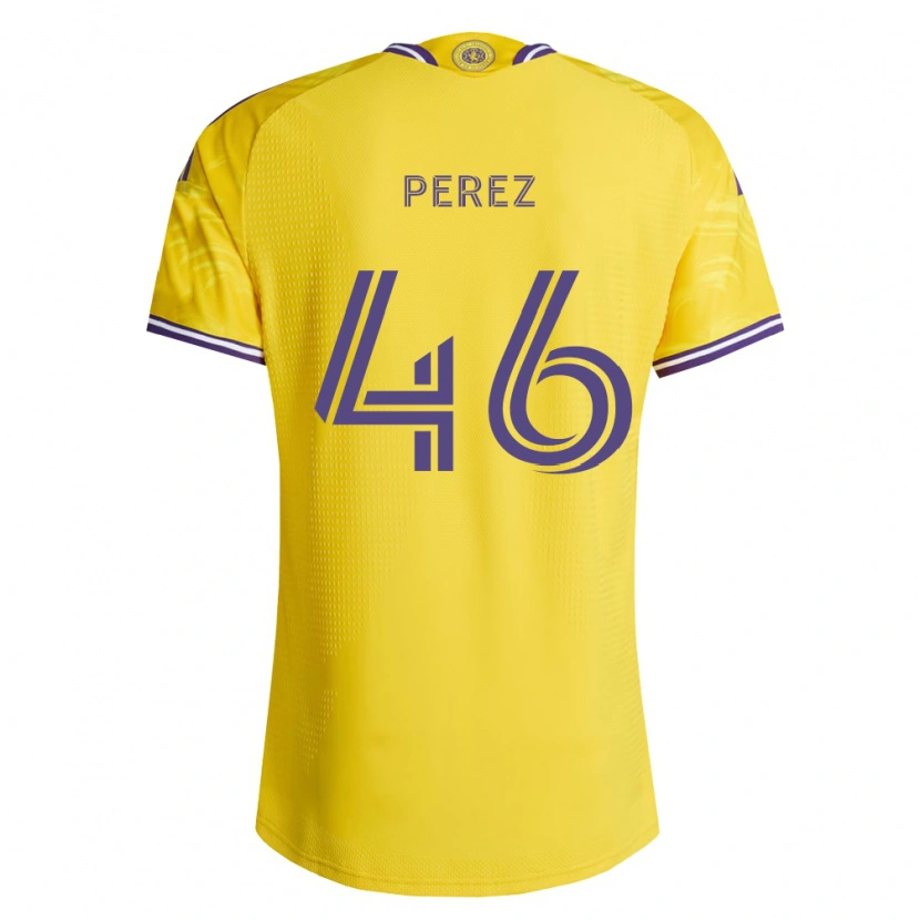 Danxen Herren Franco Pérez #46 Gelb Violett Auswärtstrikot Trikot 2026/27 T-Shirt Schweiz