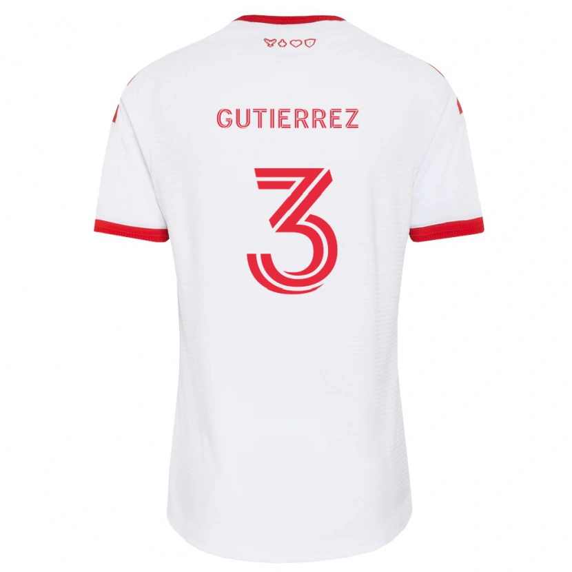 Danxen Herren Cristián Gutiérrez #3 Weiß Rot Schwarz Auswärtstrikot Trikot 2026/27 T-Shirt Schweiz