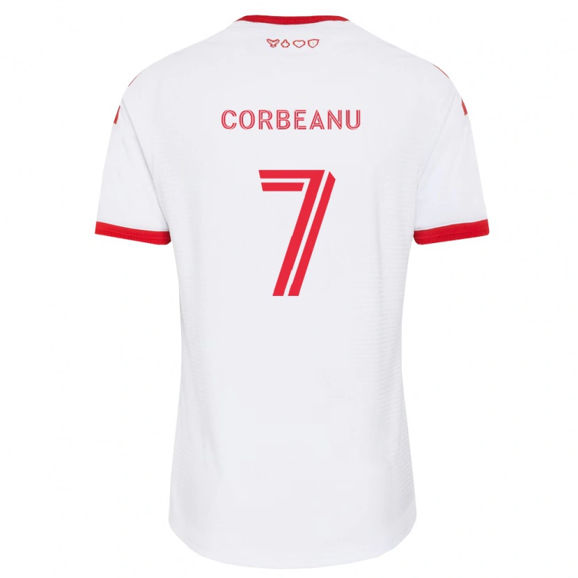 Danxen Herren Theo Corbeanu #7 Weiß Rot Schwarz Auswärtstrikot Trikot 2026/27 T-Shirt Schweiz