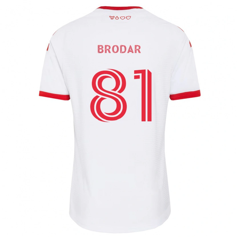 Danxen Herren Niko Brodar #81 Weiß Rot Schwarz Auswärtstrikot Trikot 2026/27 T-Shirt Schweiz