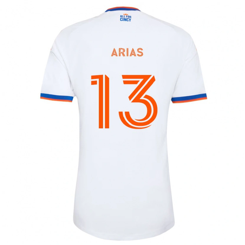 Danxen Herren Santiago Arias #13 Weiß Marineblau Orange Auswärtstrikot Trikot 2026/27 T-Shirt Schweiz