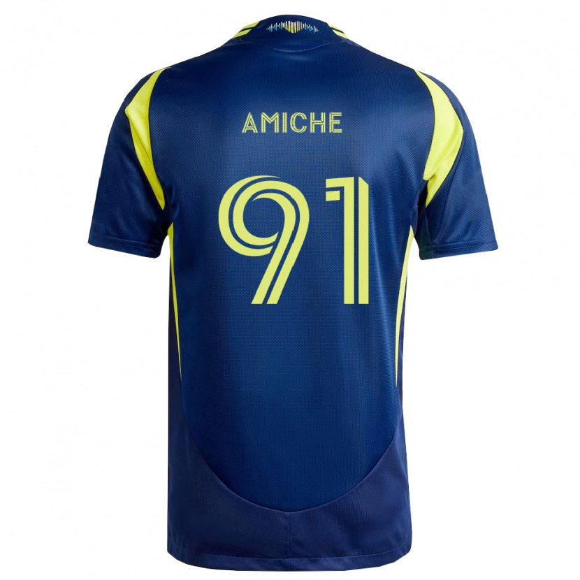 Danxen Herren Kemy Amiche #91 Gelb Marineblau Auswärtstrikot Trikot 2026/27 T-Shirt Schweiz