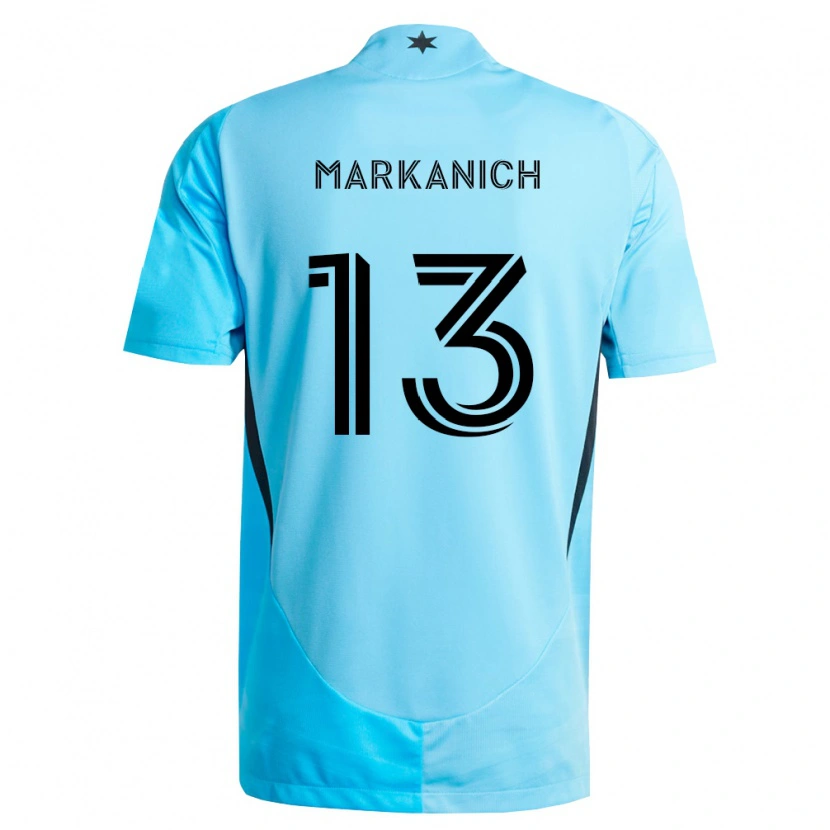 Danxen Herren Anthony Markanich Jr. #13 Hellblau Schwarz Auswärtstrikot Trikot 2026/27 T-Shirt Schweiz