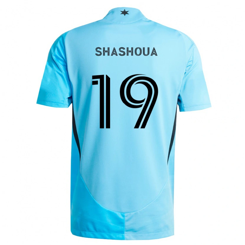 Danxen Herren Samuel Shashoua #19 Hellblau Schwarz Auswärtstrikot Trikot 2026/27 T-Shirt Schweiz