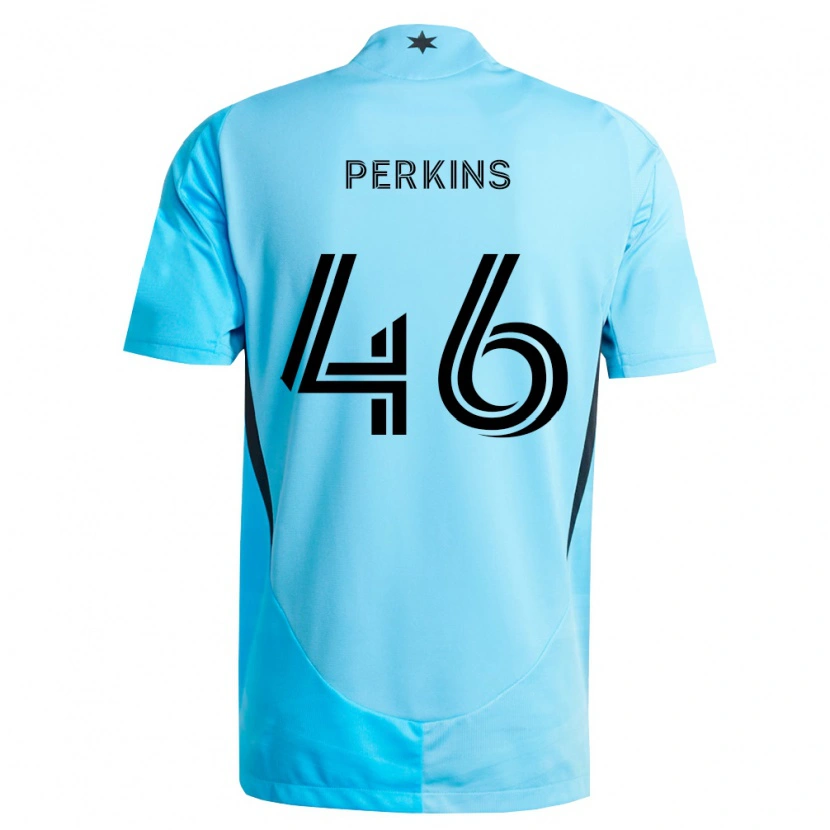 Danxen Herren Keane Perkins #46 Hellblau Schwarz Auswärtstrikot Trikot 2026/27 T-Shirt Schweiz