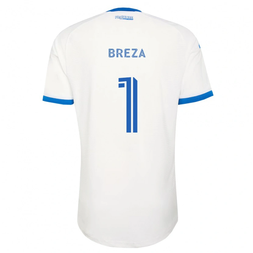 Danxen Herren Sébastian Breza #1 Himmelblau Weiß Auswärtstrikot Trikot 2026/27 T-Shirt Schweiz