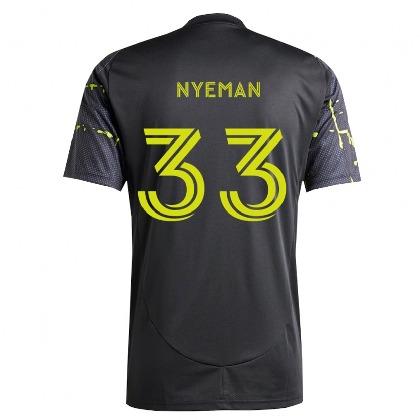 Danxen Herren Moses Nyeman #33 Fluoreszierendes Gelb Schwarz Auswärtstrikot Trikot 2026/27 T-Shirt Schweiz