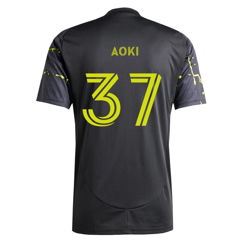 Danxen Herren Rui Aoki #37 Fluoreszierendes Gelb Schwarz Auswärtstrikot Trikot 2026/27 T-Shirt Schweiz