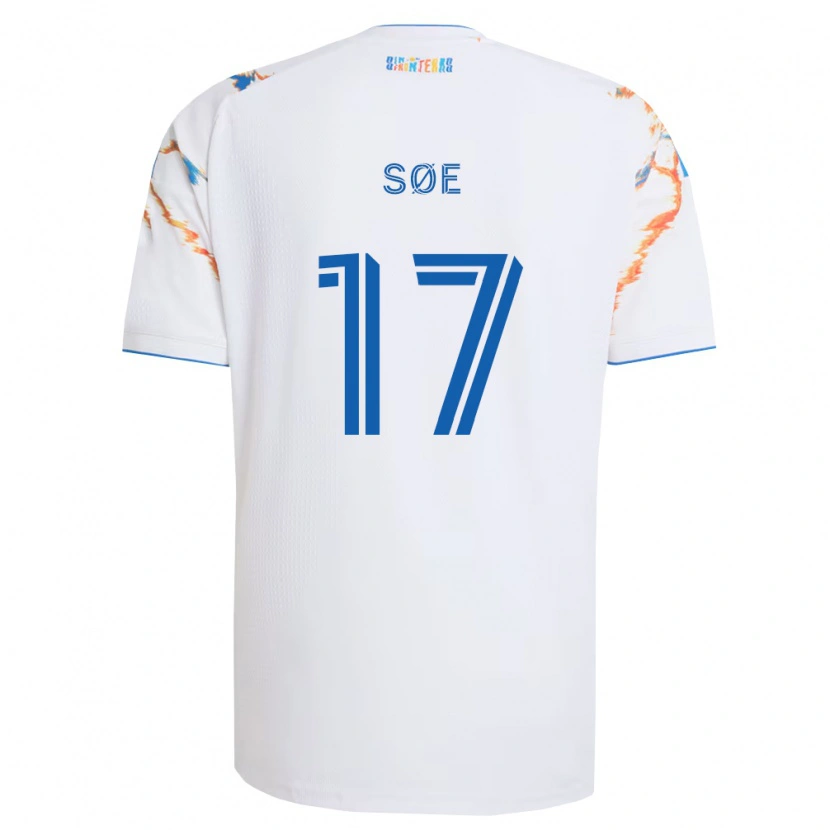 Danxen Herren Osvald Søe #17 Weiß Orange Blau Auswärtstrikot Trikot 2026/27 T-Shirt Schweiz