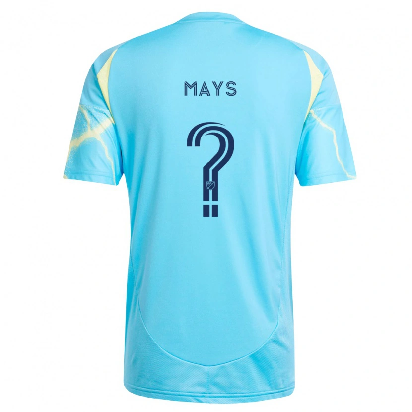 Danxen Herren Jacob Mays #0 Hellblau Schwarz Hellgelb Auswärtstrikot Trikot 2026/27 T-Shirt Schweiz
