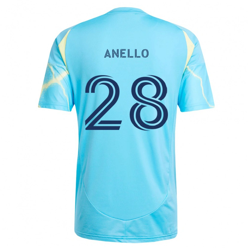 Danxen Herren Agustín Anello #28 Hellblau Schwarz Hellgelb Auswärtstrikot Trikot 2026/27 T-Shirt Schweiz