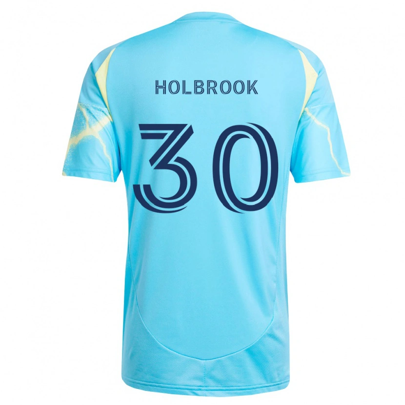 Danxen Herren Pierce Holbrook #30 Hellblau Schwarz Hellgelb Auswärtstrikot Trikot 2026/27 T-Shirt Schweiz
