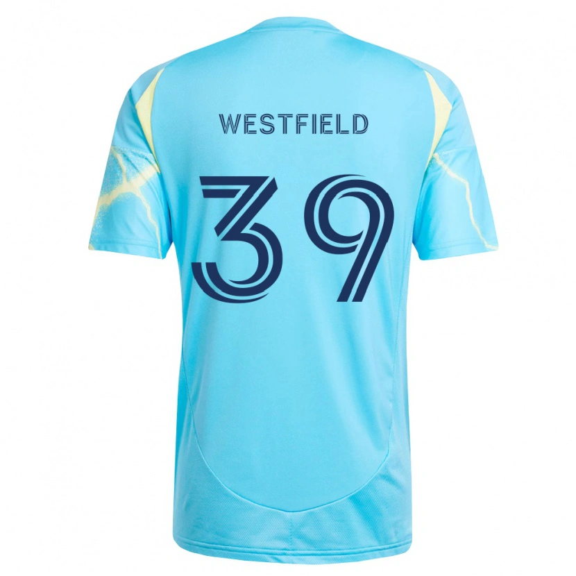 Danxen Herren Frankie Westfield #39 Hellblau Schwarz Hellgelb Auswärtstrikot Trikot 2026/27 T-Shirt Schweiz