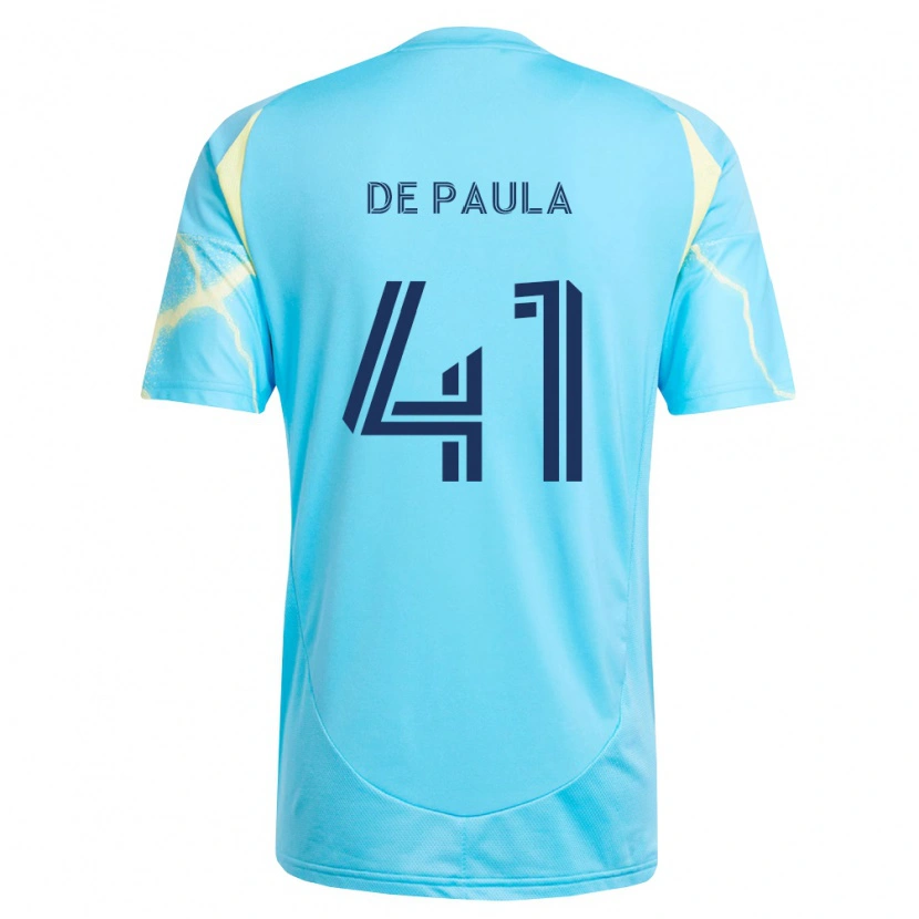 Danxen Herren Matheus De Paula #41 Hellblau Schwarz Hellgelb Auswärtstrikot Trikot 2026/27 T-Shirt Schweiz